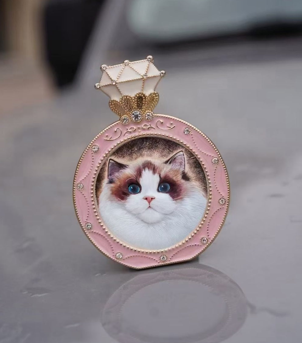 Tabletop Decor — custom leather artwork by Elena Pawtraits